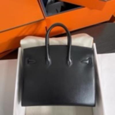 wholesale quality hermes birkin 25 sellier black swift ghw